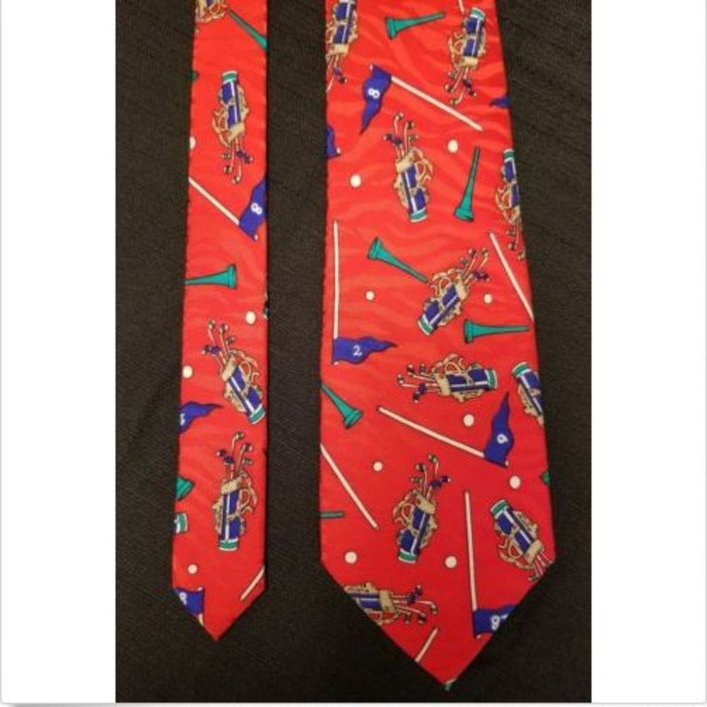 Papell Red Golf Tie